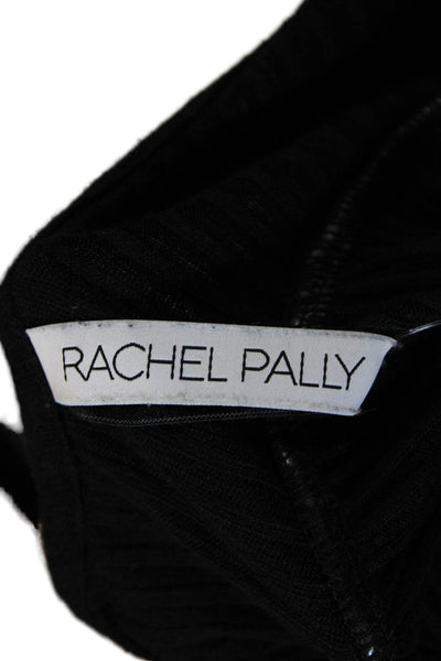 Rachel Pally Womens A-Line Long Sleeve Scoop Neck Black Modal Dress Size M