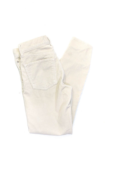 Moussy Womens Cotton Textured Corduroy Skinny Leg Pants Beige Size EUR24
