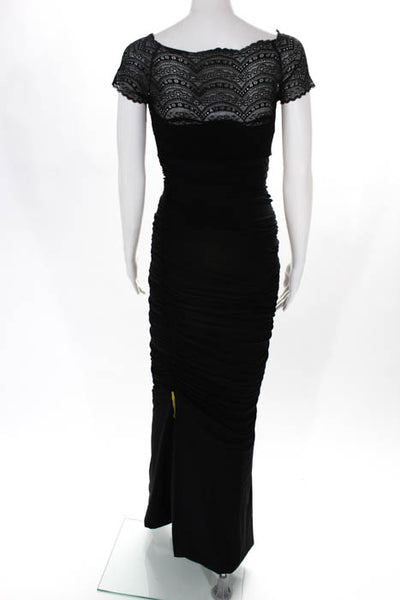 La Petite Robe di Chiara Boni Black Nasira Gown $995 Size IT 42 10299618