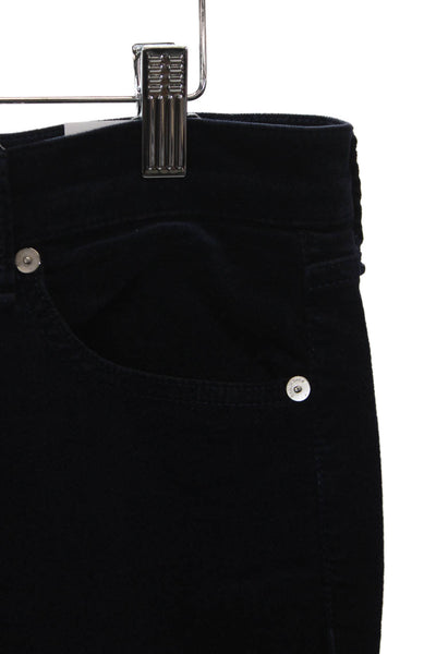 Rag & Bone Womens Ankle Pants Blue Cotton Solid Zip Inseam 26 Size 28