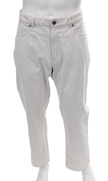 Peter Millar Mens Chino Pants Beige Button Pima Cotton Size 36