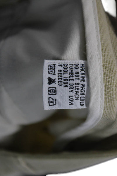 Bobby Jones Mens Chino Pants Beige Tencel Button Closure Size 36