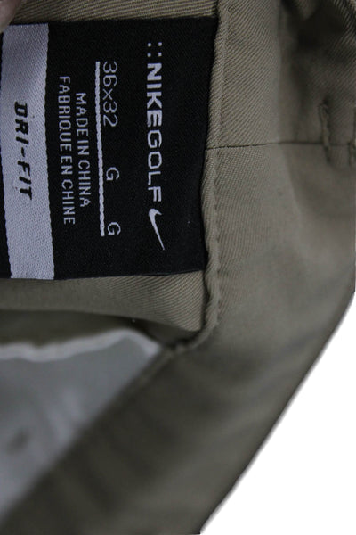 Nike Mens Khakis Beige Polyester Inseam 29 Size 36