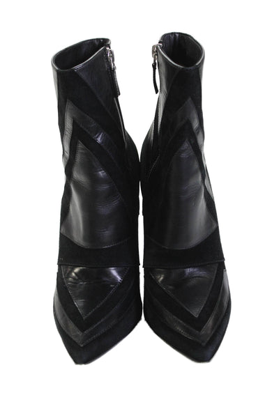 Laurence Dacade Womens Suede Pointed Toe Ankle Boots Black Size 40.5 10.5