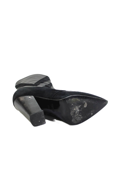 Laurence Dacade Womens Suede Pointed Toe Ankle Boots Black Size 40.5 10.5