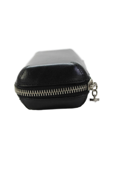 Tardini Mens Leather Silver Tone Zip Around Watch Box