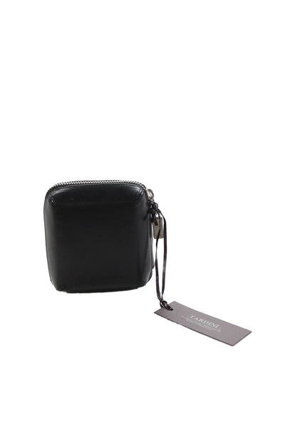 Tardini Mens Leather Zip Around Watch Box Case Black