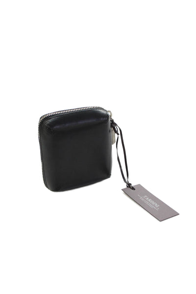 Tardini Mens Leather Zip Around Watch Box Case Black