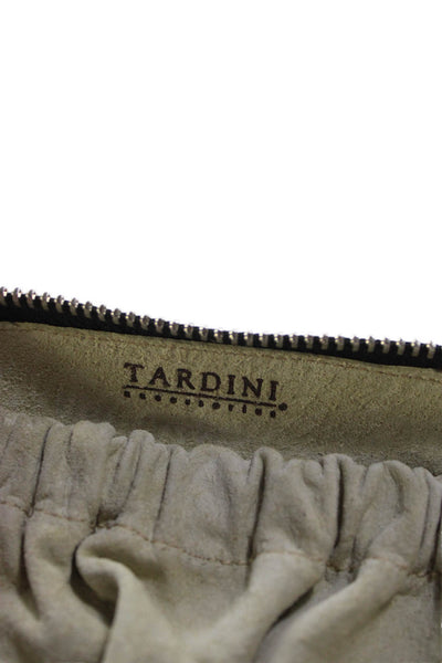 Tardini Mens Leather Zip Around Watch Box Case Black