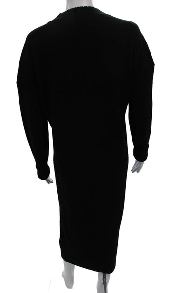 Allsaints Womens Sweater Dress Black Cashmere V Neck Long Sleeve Size XS