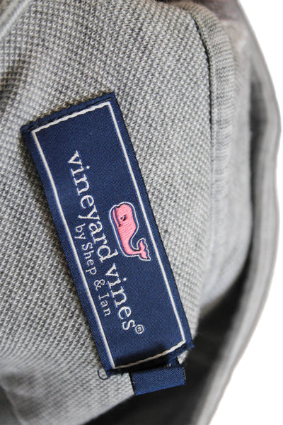 Vineyard Vines Mens Striped Zip Pullover Sweater Gray Size 2XL