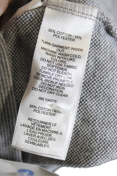 Vineyard Vines Mens Striped Zip Pullover Sweater Gray Size 2XL