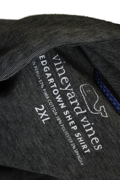 Vineyard Vines Mens 1/2 Zipper Turtleneck Shirt Grey Size Extra Extra Large