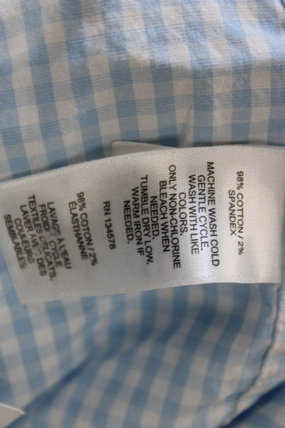 Vineyard Vines Mens Gingham Plaid Button Down Shirt Blue Size Extra Extra Large