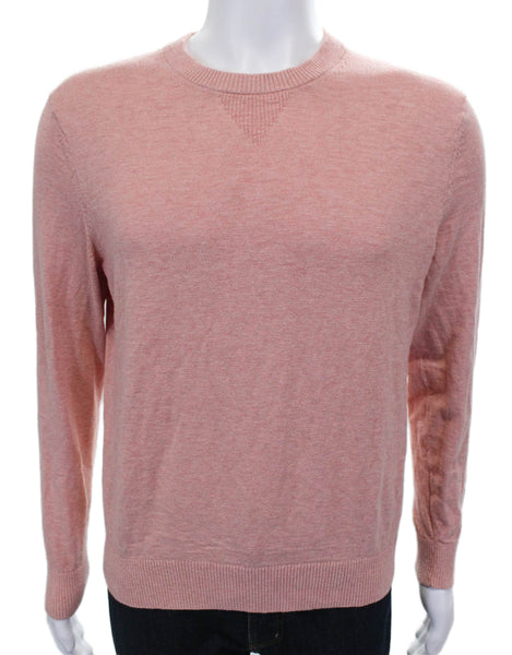 Banana Republic Mens Pullover Cotton Crew Neck Long Sleeve Pink Size M