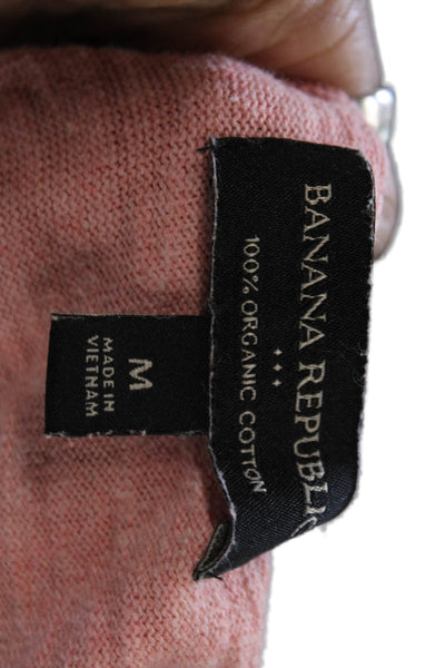 Banana Republic Mens Pullover Cotton Crew Neck Long Sleeve Pink Size M