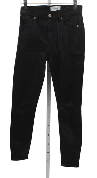 Frame Women Skinny Black Mid Rise Jeans Size 25