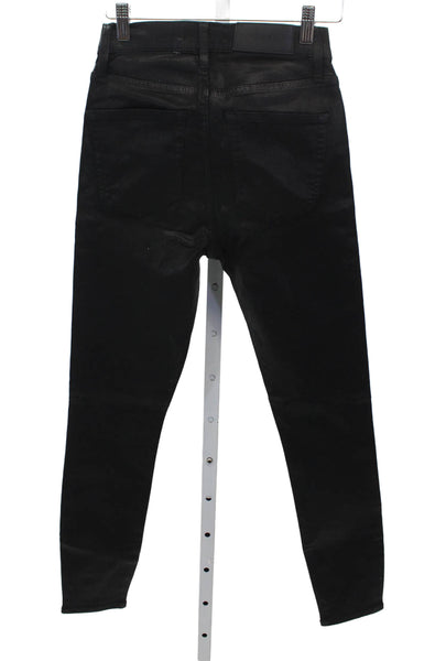 Frame Women Skinny Black Mid Rise Jeans Size 25