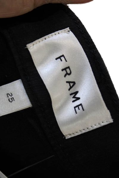 Frame Women Skinny Black Mid Rise Jeans Size 25
