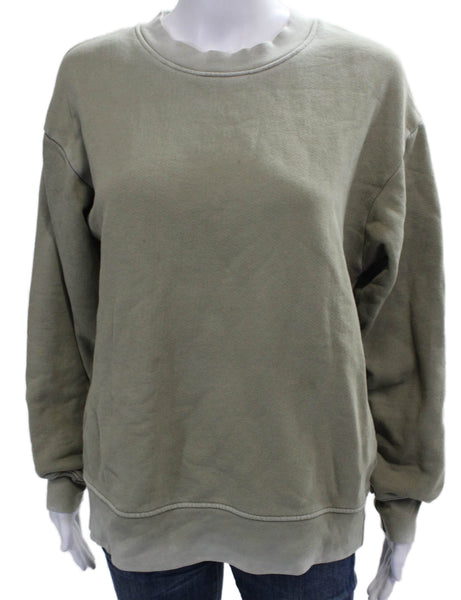 Cotton Citizen Womens Pullover Green Cotton Crew Neck Long Sleeve Size S