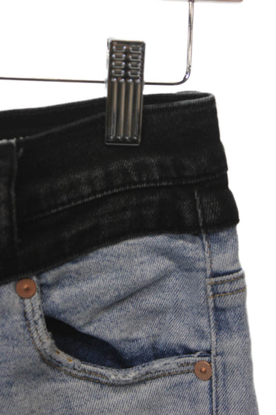 BLANKNYC Womens Skinny Jeans Blue High Rise Cotton Blend Size 24