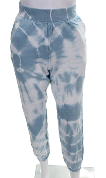 Z Supply Womens Tie Dye Blue Cotton Jogger Pants Pull On Inseam 28 Size XS