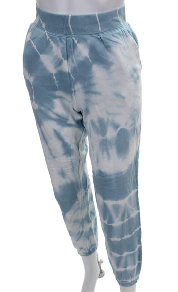 Z Supply Womens Tie Dye Blue Cotton Jogger Pants Pull On Inseam 28 Size XS