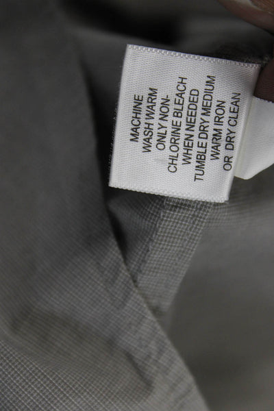 Banana Republic Mens Cotton Short Sleeve Button Down Shirt Gray Size 16