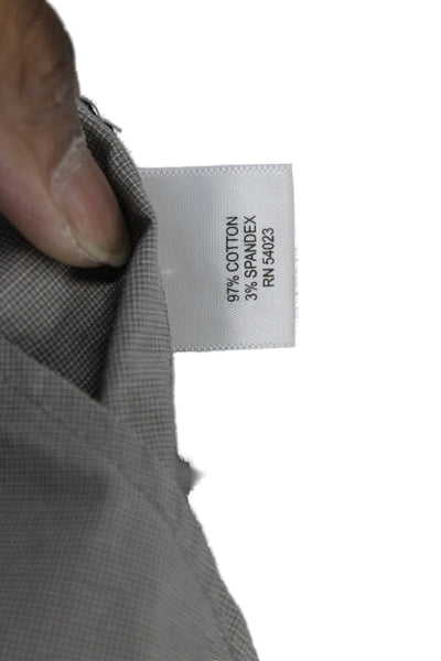 Banana Republic Mens Cotton Short Sleeve Button Down Shirt Gray Size 16