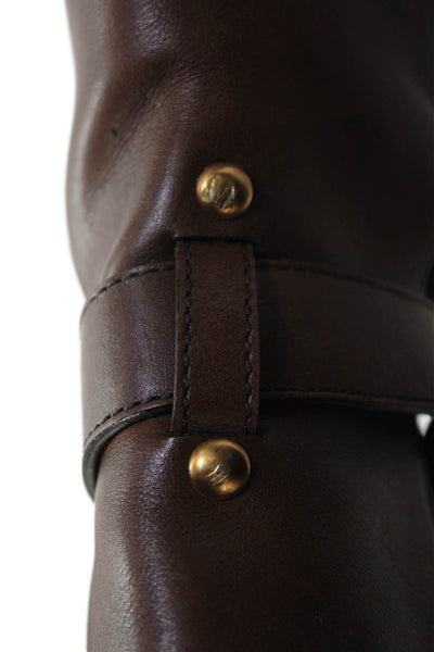 Chloe Womens Leather Belted Ankle Boots Nutmeg Brown Size 39 9