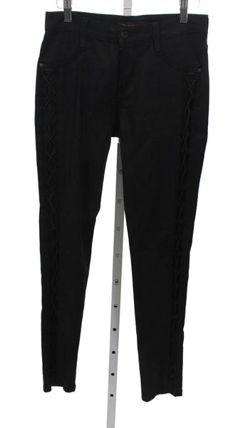 James Jeans Women Skinny Black Jeans Button Mid Rise Size 26
