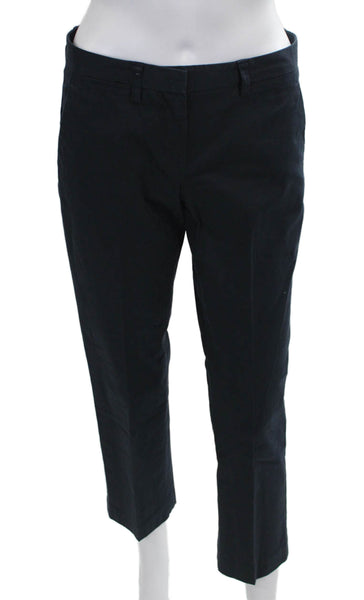 Theory Womens Chino Pants Blue Cotton Button Inseam 25 Size 2