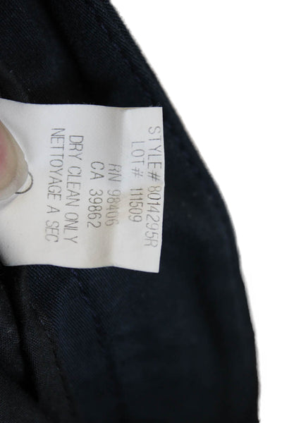 Theory Womens Chino Pants Blue Cotton Button Inseam 25 Size 2