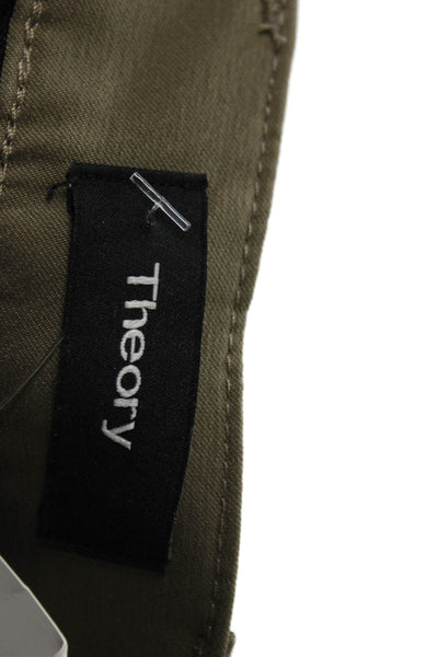 Theory Mens Chino Pants Green Nylon Size 28