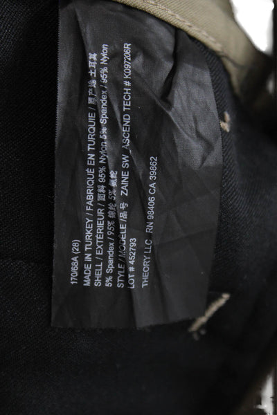 Theory Mens Chino Pants Green Nylon Size 28