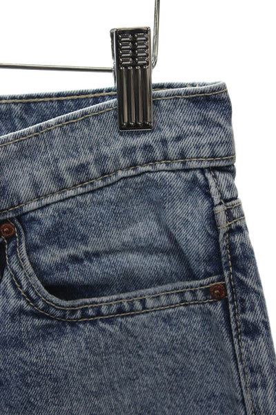 Zara Womens Mom Jeans Blue High Rise 100% Cotton Size 4