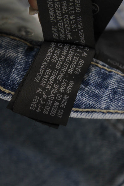 Zara Womens Mom Jeans Blue High Rise 100% Cotton Size 4