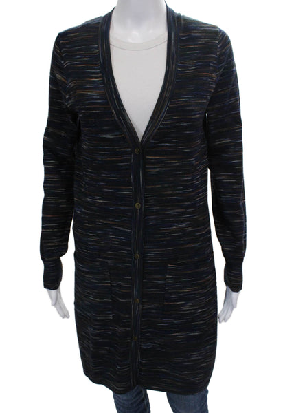 L'Agence Women Striped V Neck Cardigan Viscose Petites Size S