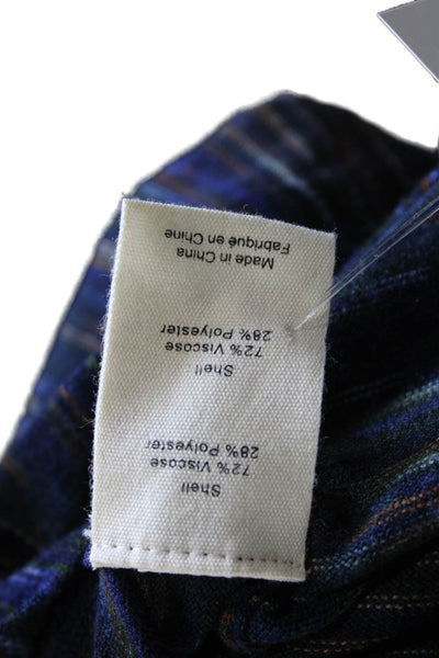L'Agence Women Striped V Neck Cardigan Viscose Petites Size S