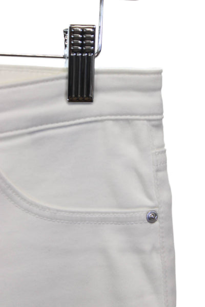 AG Adriano Goldschmied Womens Skinny Jeans White Button Cotton Size 27