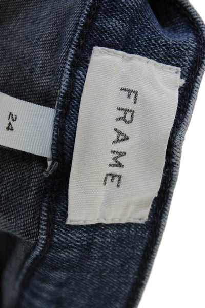 Frame Womens Skinny High Rise Blue Denim Jeans Size 24