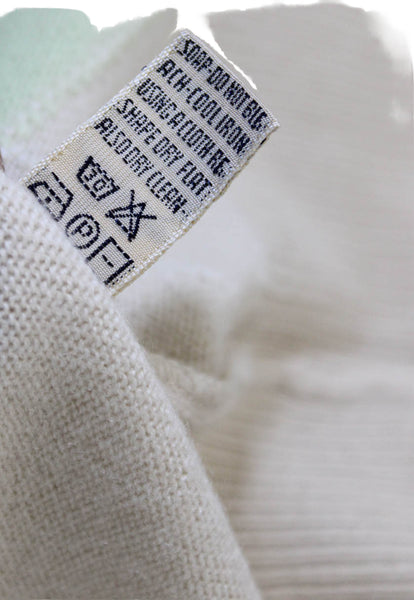 Malo Mens Beige Cashmere Argyle Pullover Crew Neck Long Sleeve Size M