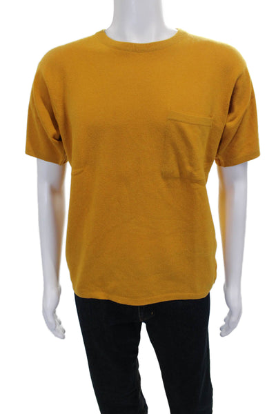 Cashmere Cashmere Mens Yellow Crew Neck T-Shirt Short Sleeve Size M