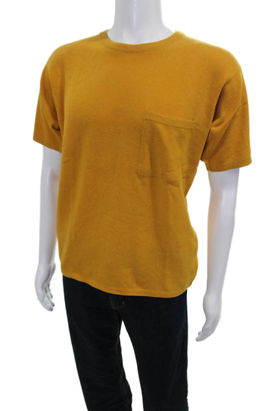Cashmere Cashmere Mens Yellow Crew Neck T-Shirt Short Sleeve Size M