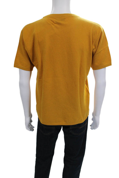 Cashmere Cashmere Mens Yellow Crew Neck T-Shirt Short Sleeve Size M