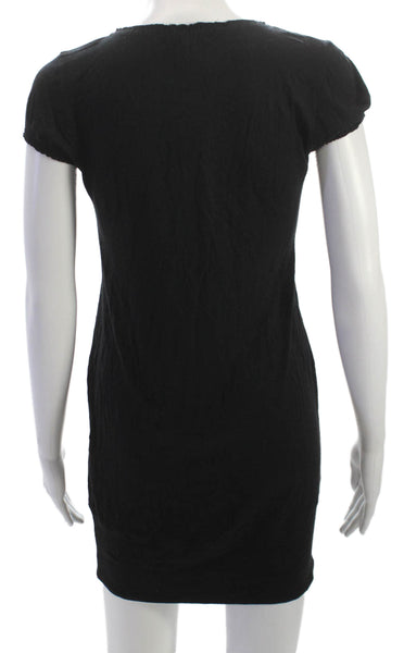 Vince Womens T-Shirt Dress Black Scoop Neck Short Sleeve Rayon Size XS