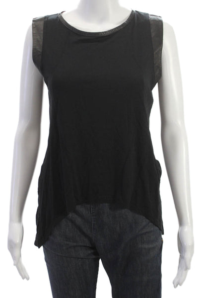Twenty Womens Tunic Tank Sleeveless Black Modal Round Neck Size S