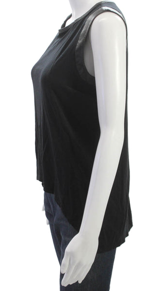 Twenty Womens Tunic Tank Sleeveless Black Modal Round Neck Size S