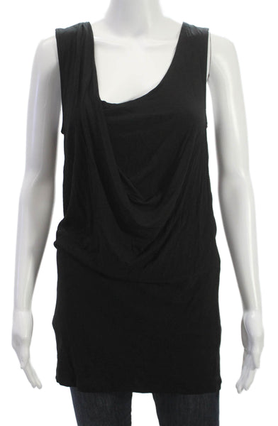 Vince Womens Black Micromodal Cowl Neck Sleeveless Tunic Size XS