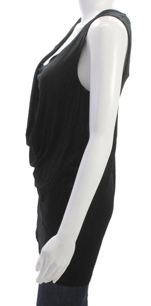 Vince Womens Black Micromodal Cowl Neck Sleeveless Tunic Size XS